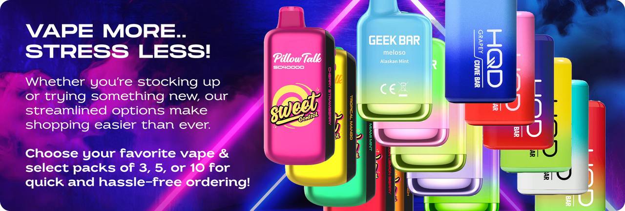 Vape More, Stress Less - Packs of 3, 5 or 10